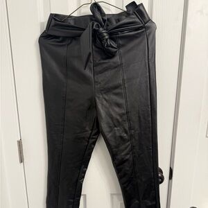 Guess Black Faux Leather Pants